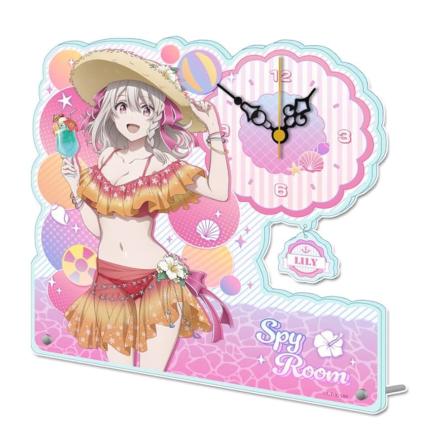 Amazon.co.jp: スパイ教室 リリィ 描き下ろしアクリル置時計